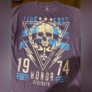 Men’s Route 66 “Live Free 1974 Honor “Small Purple Tee